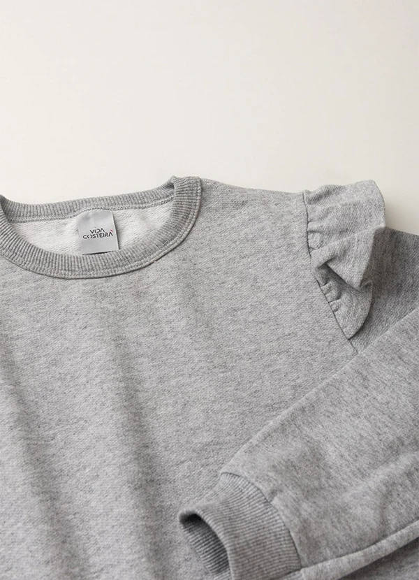 Vida Costeira - Conjunto Moletom Infantil Babadinho Mescla 3