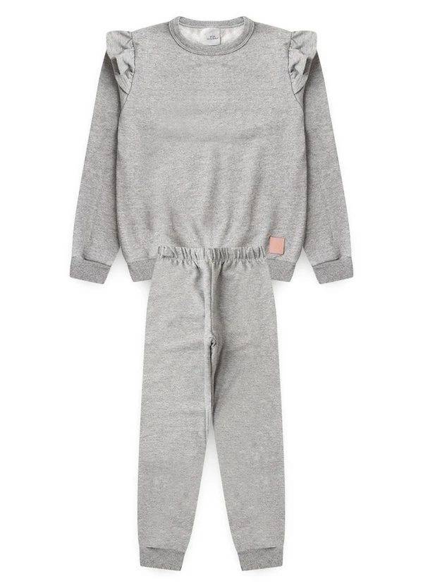 Vida Costeira - Conjunto Moletom Infantil Babadinho Mescla 7