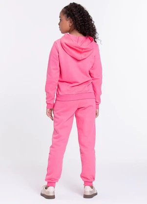 Vida Costeira - Conjunto Moletom Infantil Capuz e Zíper Rosa - VIDA COSTEIRA