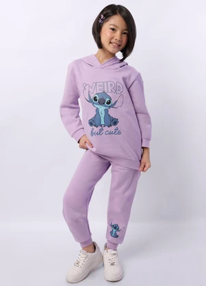 Torra - Conjunto Moletom Infantil Stitch Lilás - TORRA