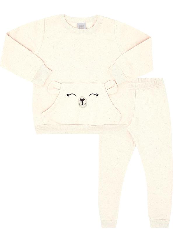 Pulla Bulla - Conjunto Moletom Linho Bege 2