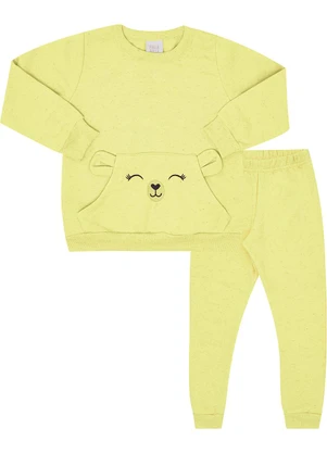 Pulla Bulla - Conjunto Moletom Linho Verde - PULLA BULLA