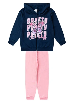 Select - Conjunto Moletom Menina Jaqueta e Calça Azul - SELECT