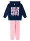 Select - Conjunto Moletom Menina Jaqueta e Calça Rosa - variação: Azul