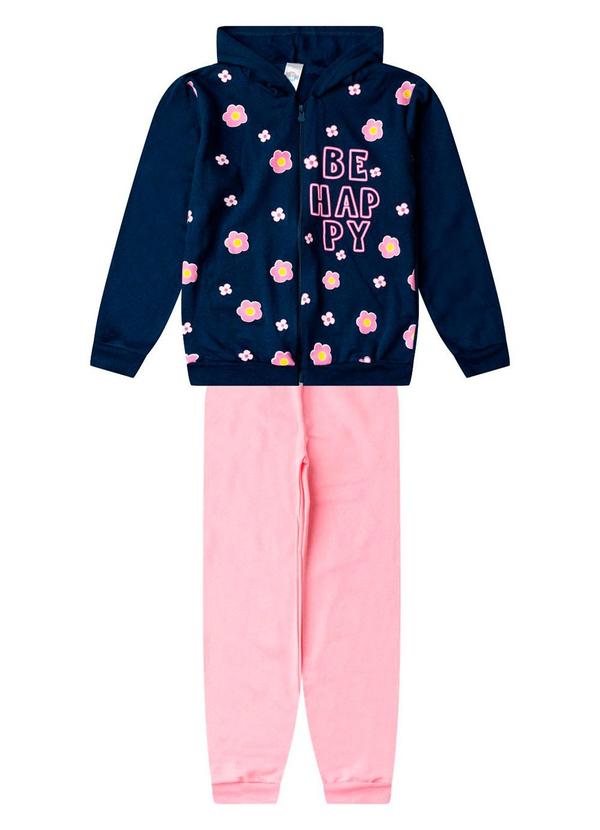 Select - Conjunto Moletom Menina Jaqueta e Calça Azul
