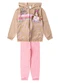 Select - Conjunto Moletom Menina Jaqueta e Calça Rosa - variação: Bege
