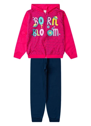 Select - Conjunto Moletom Menina Jaqueta e Calça Rosa - SELECT