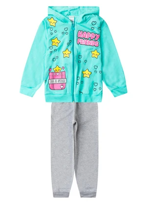 Select - Conjunto Moletom Menina Jaqueta e Calça Verde - SELECT