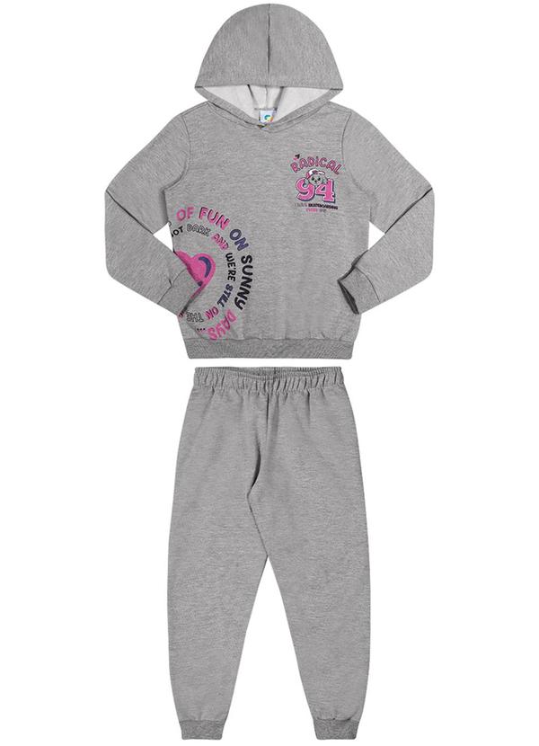 Alenice - Conjunto Moletom Radical Menina Cinza