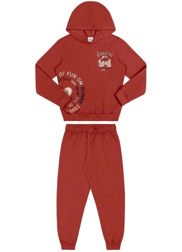 Alenice - Conjunto Moletom Radical Menina Marrom