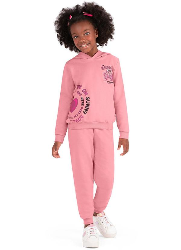 Alenice - Conjunto Moletom Radical Menina Rosa
