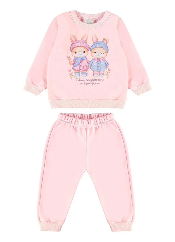 Pulla Bulla - Conjunto Moletom Rosa