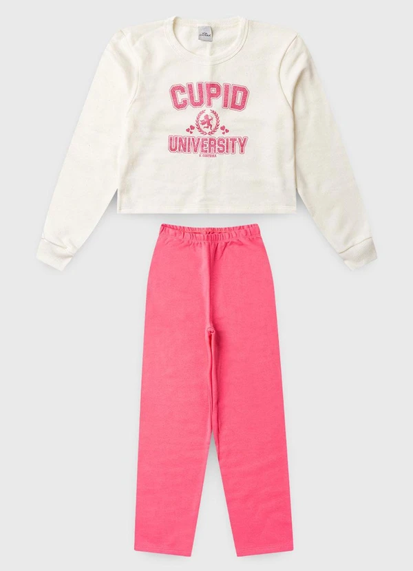 Vida Costeira - Conjunto Moletom Wide Leg University Off White 4