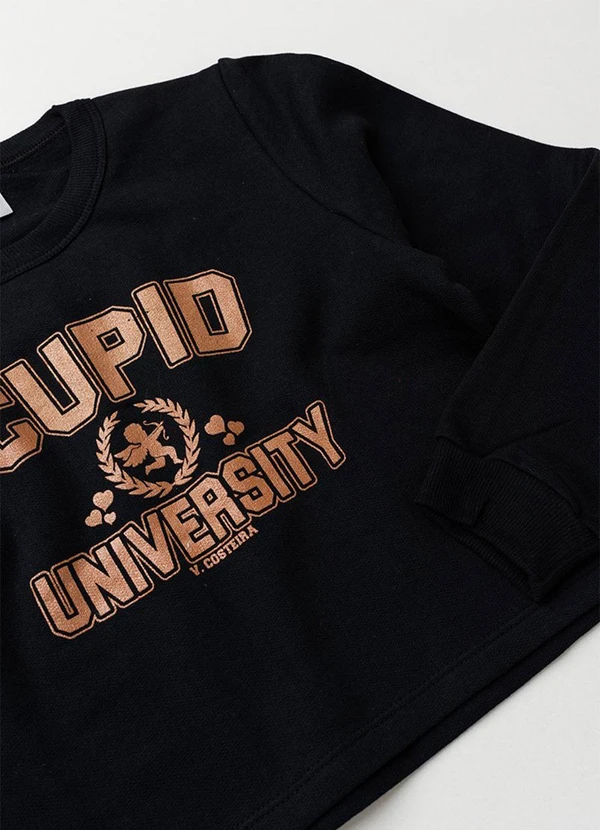 Vida Costeira - Conjunto Moletom Wide Leg University Preto 5