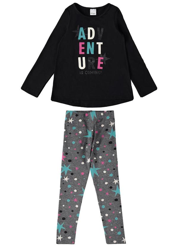 Malwee Kids - Conjunto Mullet Adventure Menina Preto