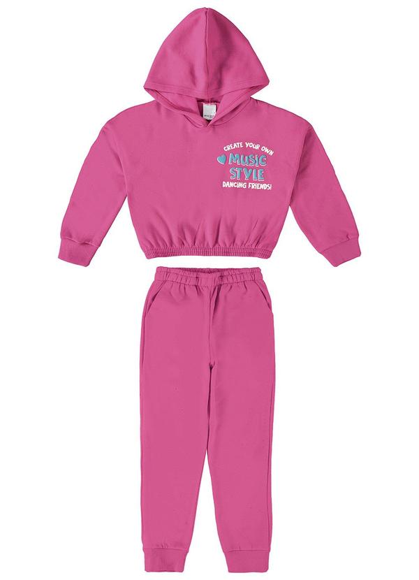 Malwee Kids - Conjunto Music Style Jogger Menina Rosa