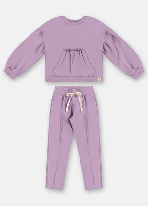 Up Baby - Conjunto Nature Blusão e Calça Roxo - UP BABY