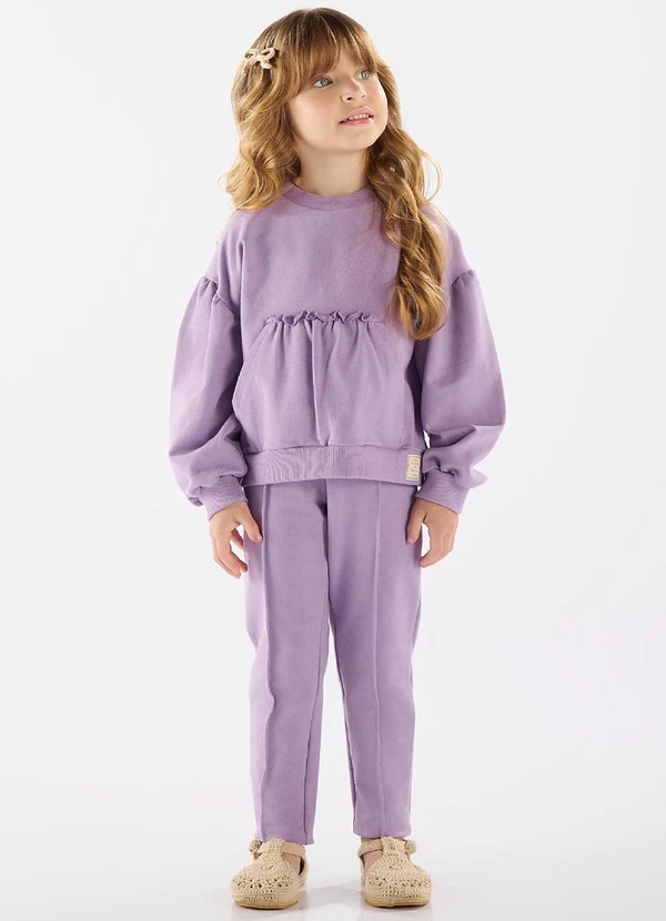 Up Baby - Conjunto Nature Blusão e Calça Roxo