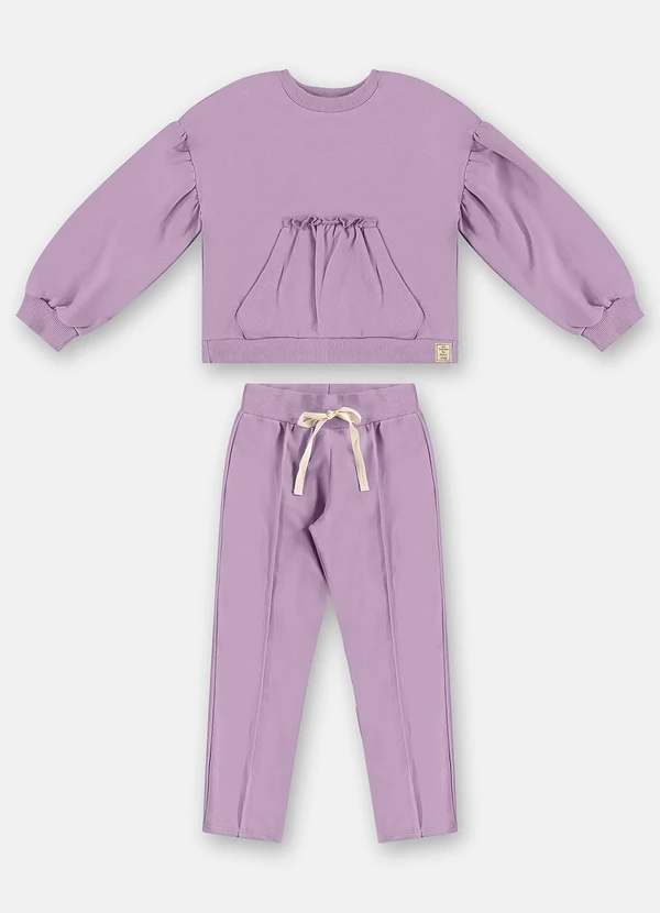 Up Baby - Conjunto Nature Blusão e Calça Roxo 2