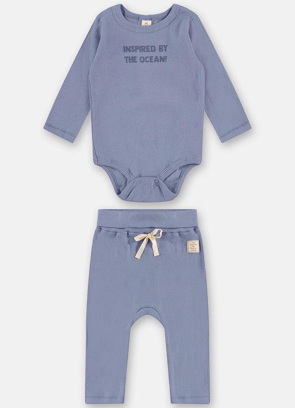 Up Baby - Conjunto Nature Body e Calça Azul