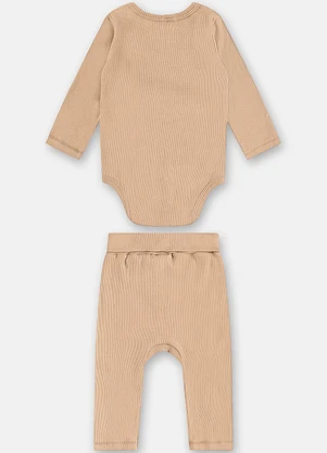 Up Baby - Conjunto Nature Body e Calça Marrom - UP BABY