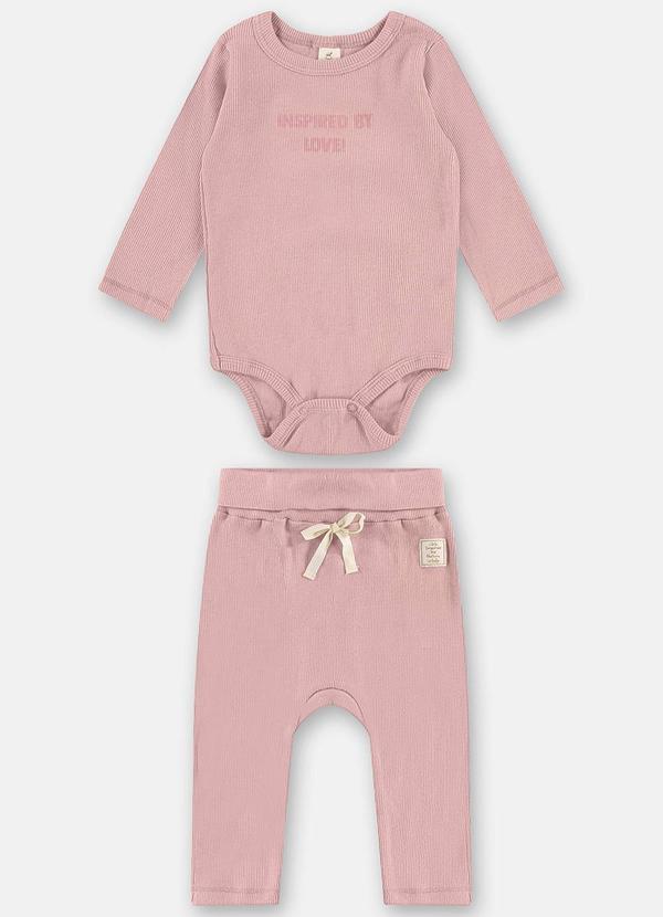 Up Baby - Conjunto Nature Body e Calça Rosa