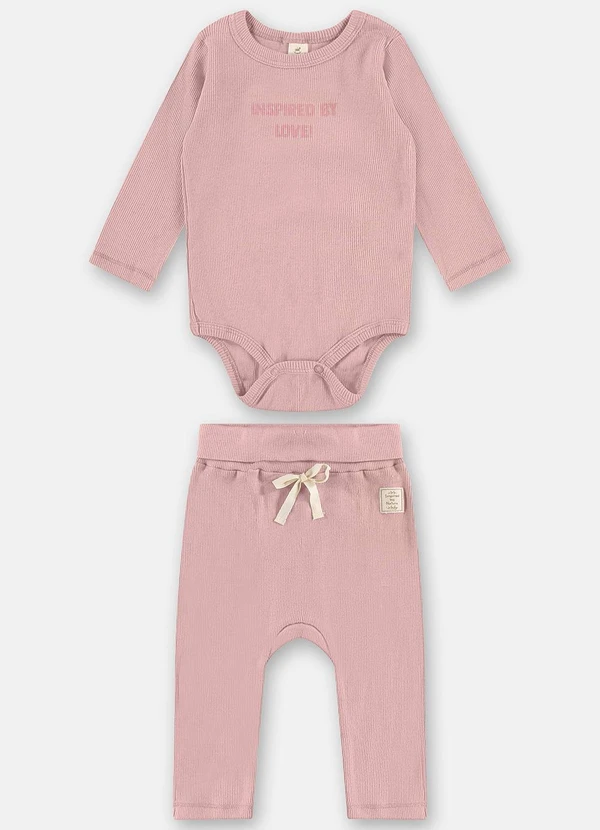 Up Baby - Conjunto Nature Body e Calça Rosa