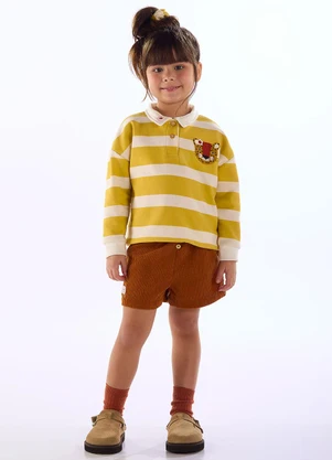 Três e Já - Conjunto Onça Infantil Amarelo - TRÊS E JÁ