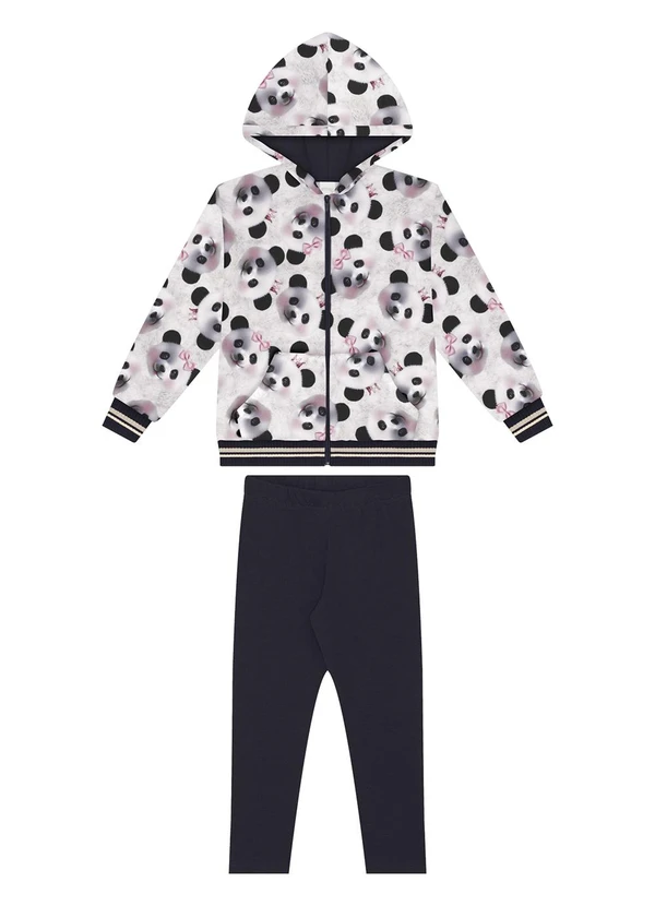 Alakazoo - Conjunto para com Calça e Jaqueta Branco 2