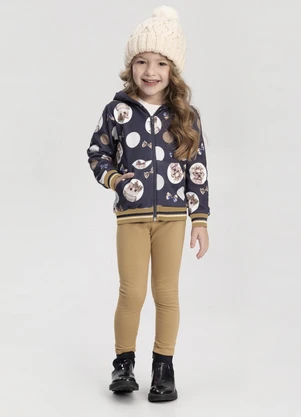 Alakazoo - Conjunto para com Calça e Jaqueta Estampada Azul - ALAKAZOO