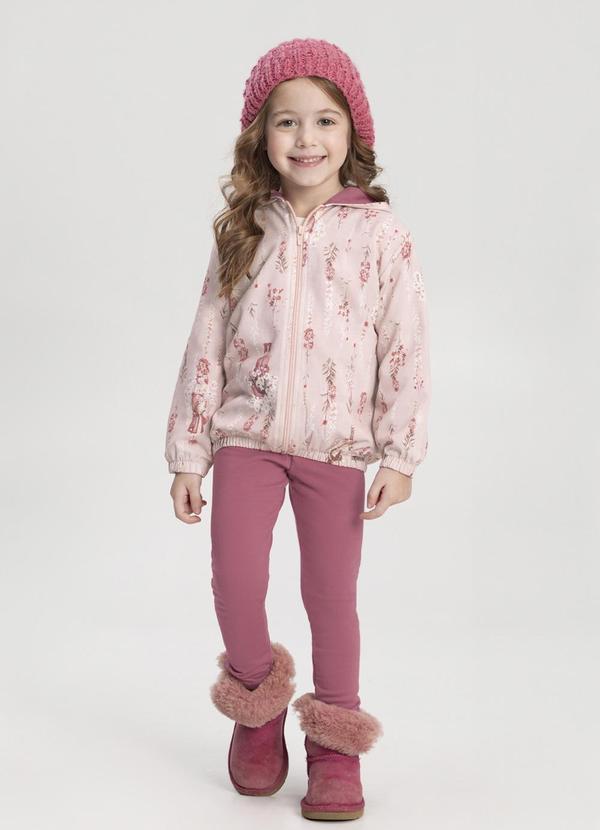 Alakazoo - Conjunto para com Calça e Jaqueta Forrada Rosa