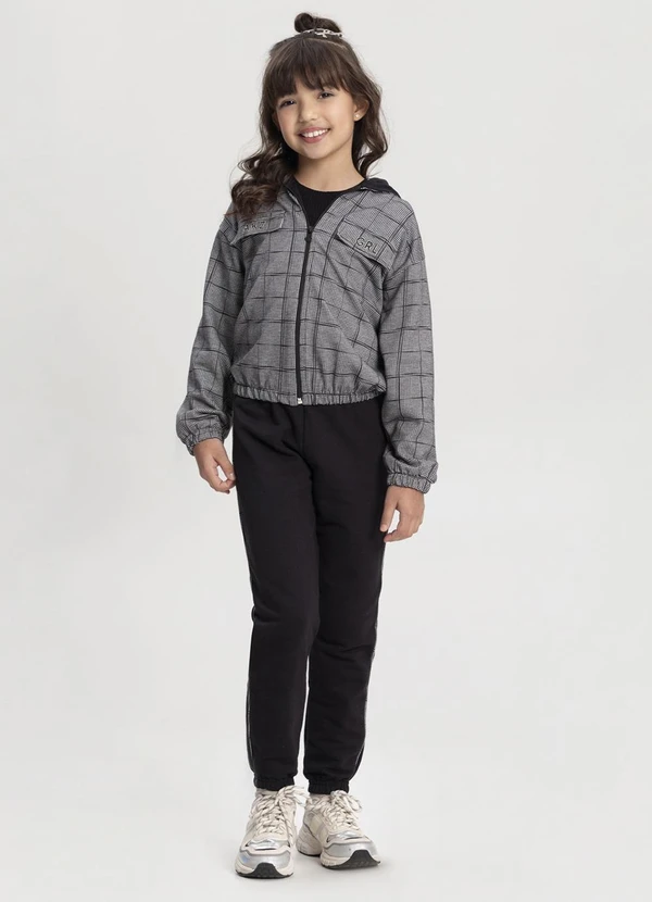 Alakazoo - Conjunto para com Jaqueta e Calça Preto