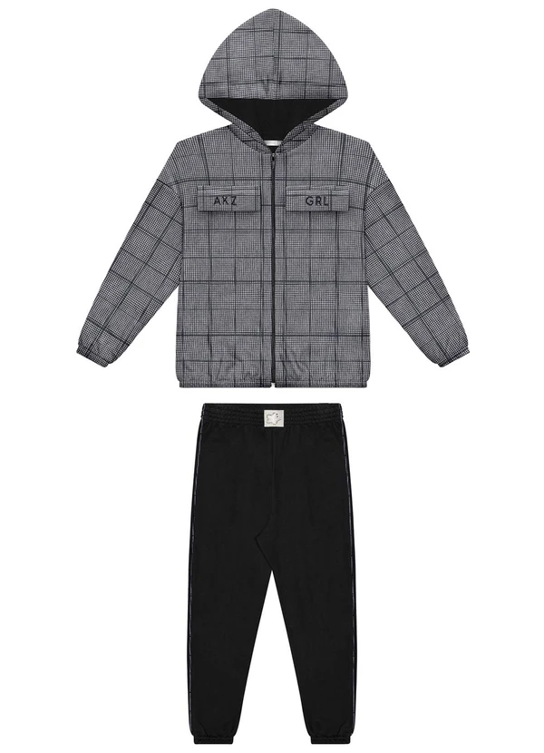 Alakazoo - Conjunto para com Jaqueta e Calça Preto 2