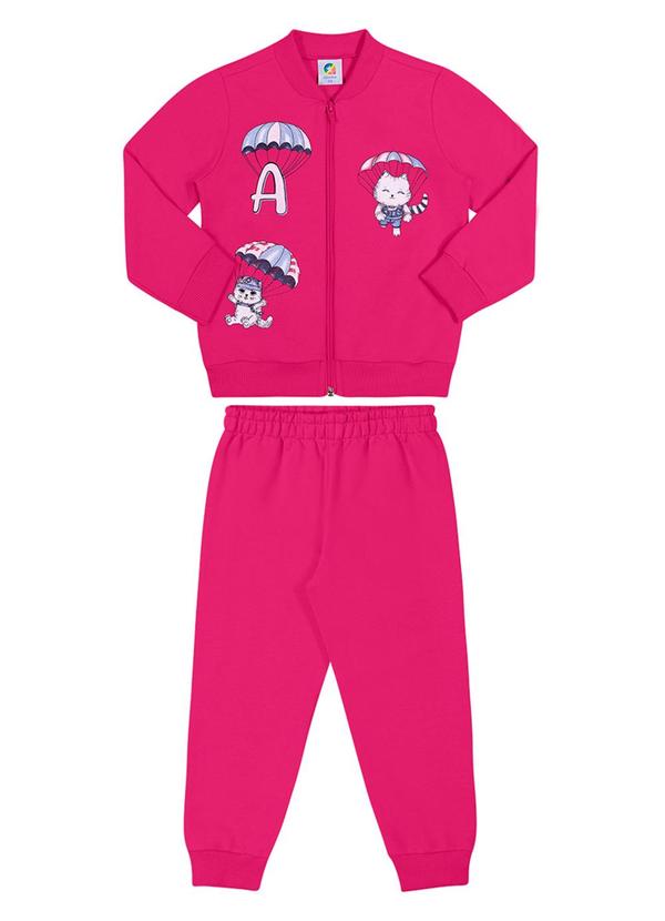 Alenice - Conjunto Paraquedista Menina Rosa 