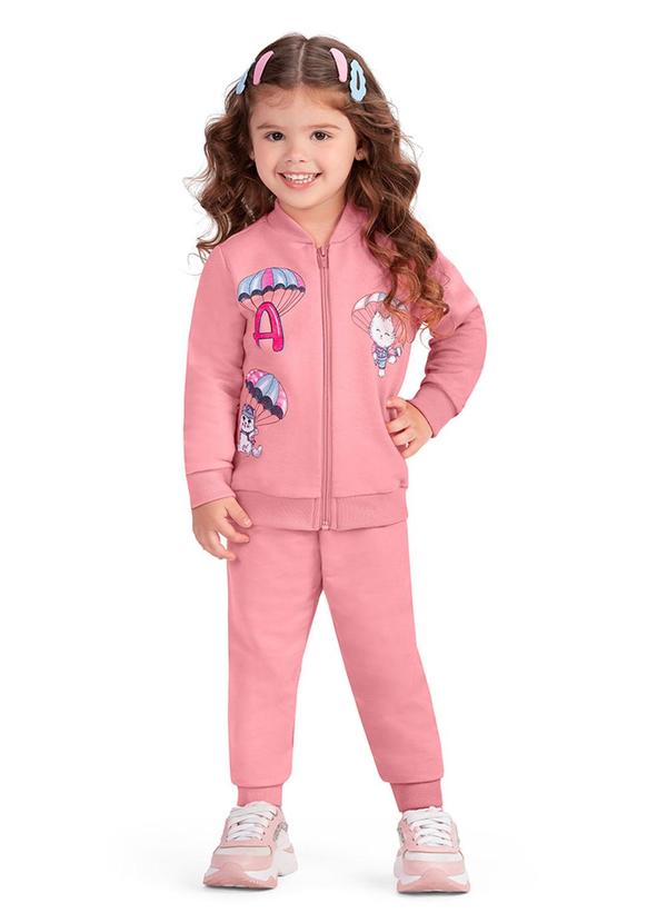 Alenice - Conjunto Paraquedista Menina Rosa 