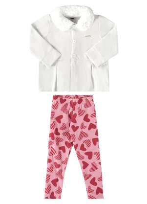 Marlan - Conjunto Parka Tricot e Legging Molecotton Bege - MARLAN