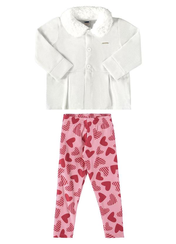 Marlan - Conjunto Parka Tricot e Legging Molecotton Bege