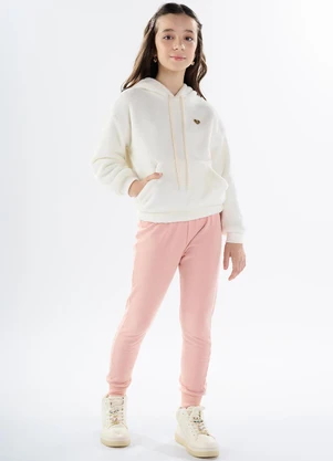 Pulla Bulla - Conjunto Pelo e Moletom Bege - PULLA BULLA