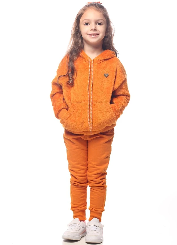 Pulla Bulla - Conjunto Pelo e Moletom Laranja