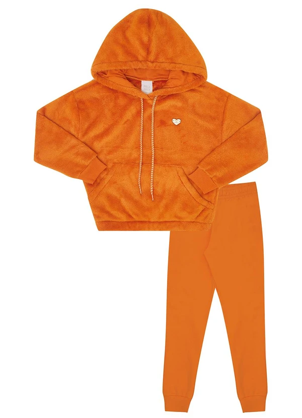 Pulla Bulla - Conjunto Pelo e Moletom Laranja 2