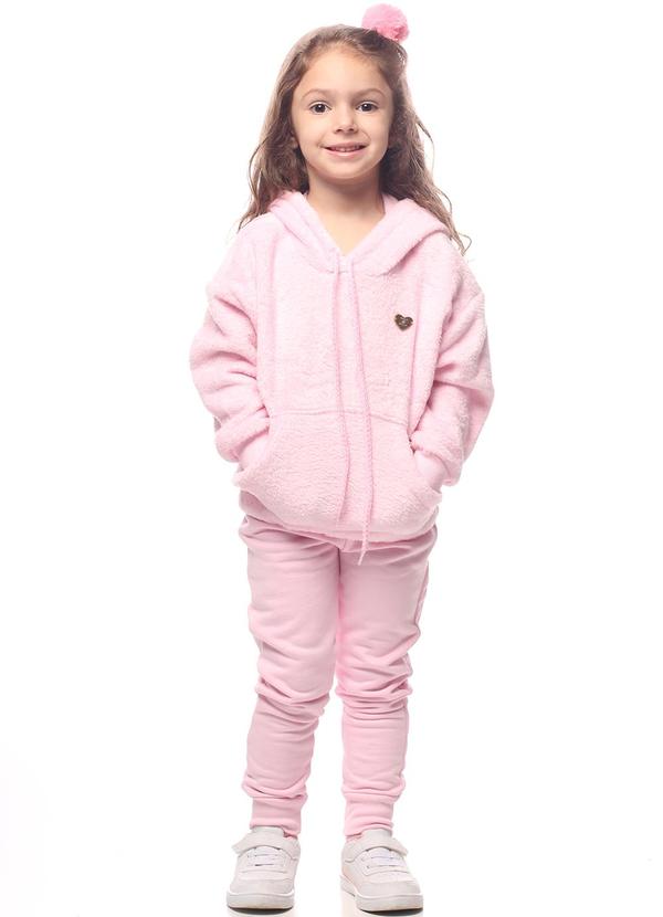 Pulla Bulla - Conjunto Pelo e Moletom Rosa 1