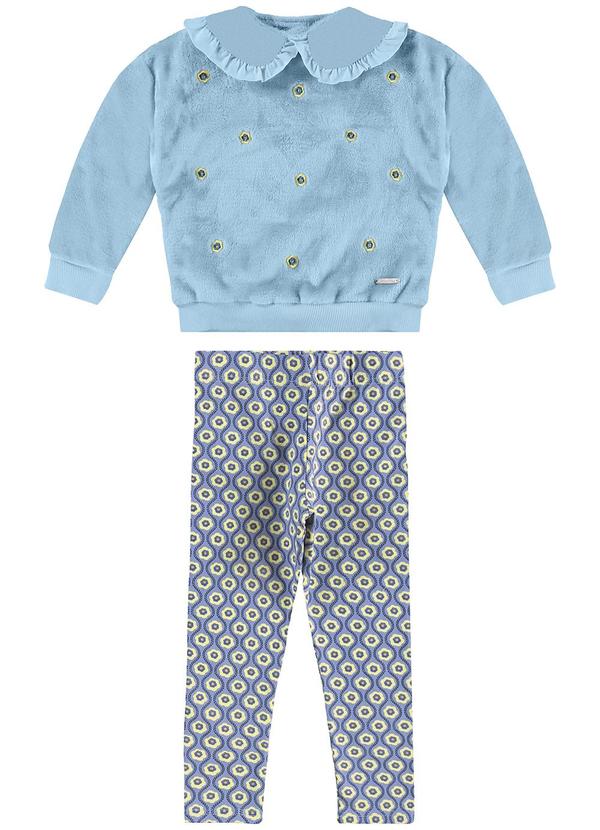 Carinhoso - Conjunto Pelúcia Floral Menina Azul