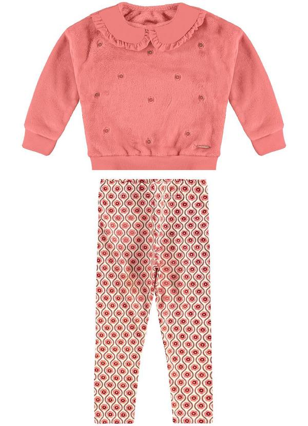 Carinhoso - Conjunto Pelúcia Floral Menina Rosa 2