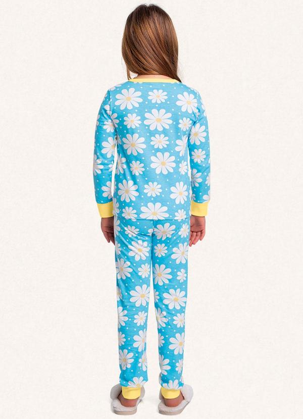 Fakini Kids - Conjunto Pijama Blusa Manga Longa e Calça Azul 2