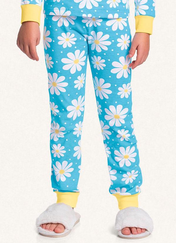 Fakini Kids - Conjunto Pijama Blusa Manga Longa e Calça Azul 4