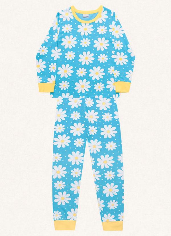 Fakini Kids - Conjunto Pijama Blusa Manga Longa e Calça Azul 5