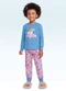 Fakini Kids - Conjunto Pijama Blusa Manga Longa e Calça Rosa - variação: Azul