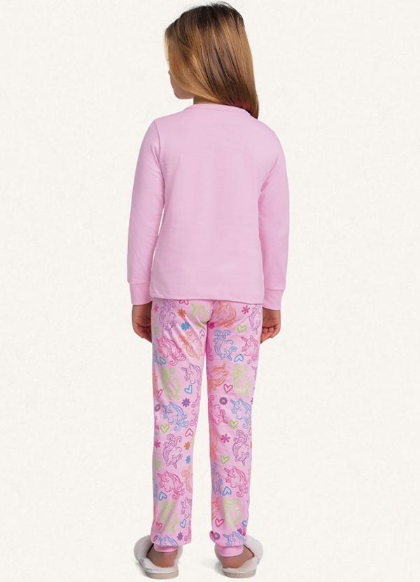 Fakini Kids - Conjunto Pijama Blusa Manga Longa e Calça Rosa 2