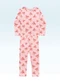 Fakini Kids - Conjunto Pijama Blusa Manga Longa e Calça Bege - variação: Rosa