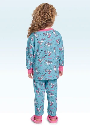 Fakini Kids - Conjunto Pijama Blusão e Calça Verde - FAKINI KIDS